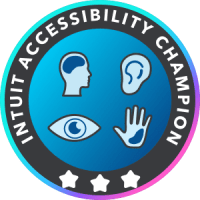 Intuit Accessibility Champion Badge