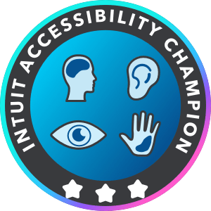 Intuit Accessibility Champion Badge