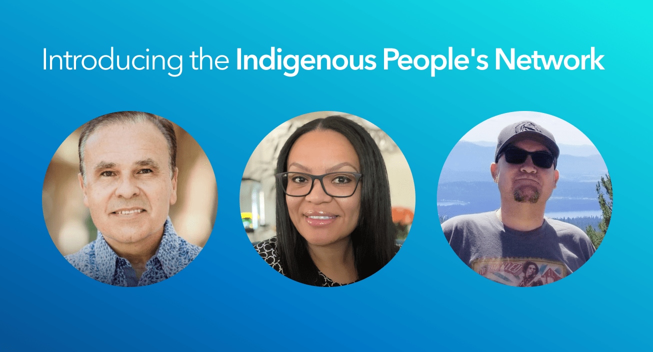 Headshots of three members of the Indigenous Peoples Network