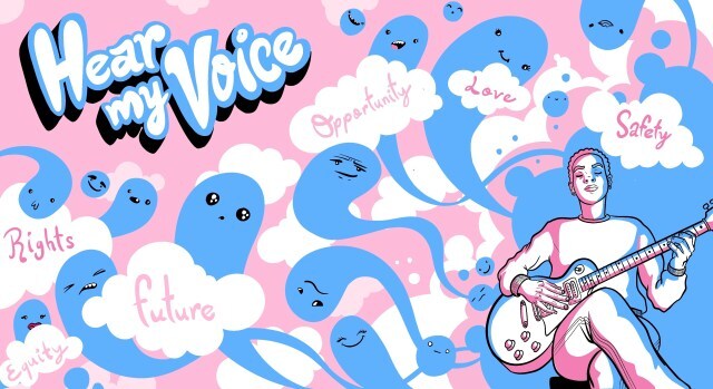 we’ve partnered with Emely Villavicencio, a passionate trans artist, designer, and animation enthusiast, to create a virtual background that everyone can use.
