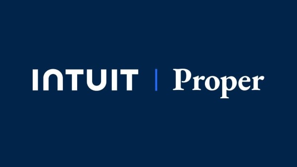 Intuit and Proper Financial logos side-by-side