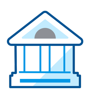 Finance building icon