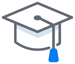 Icon representing a graduation cap