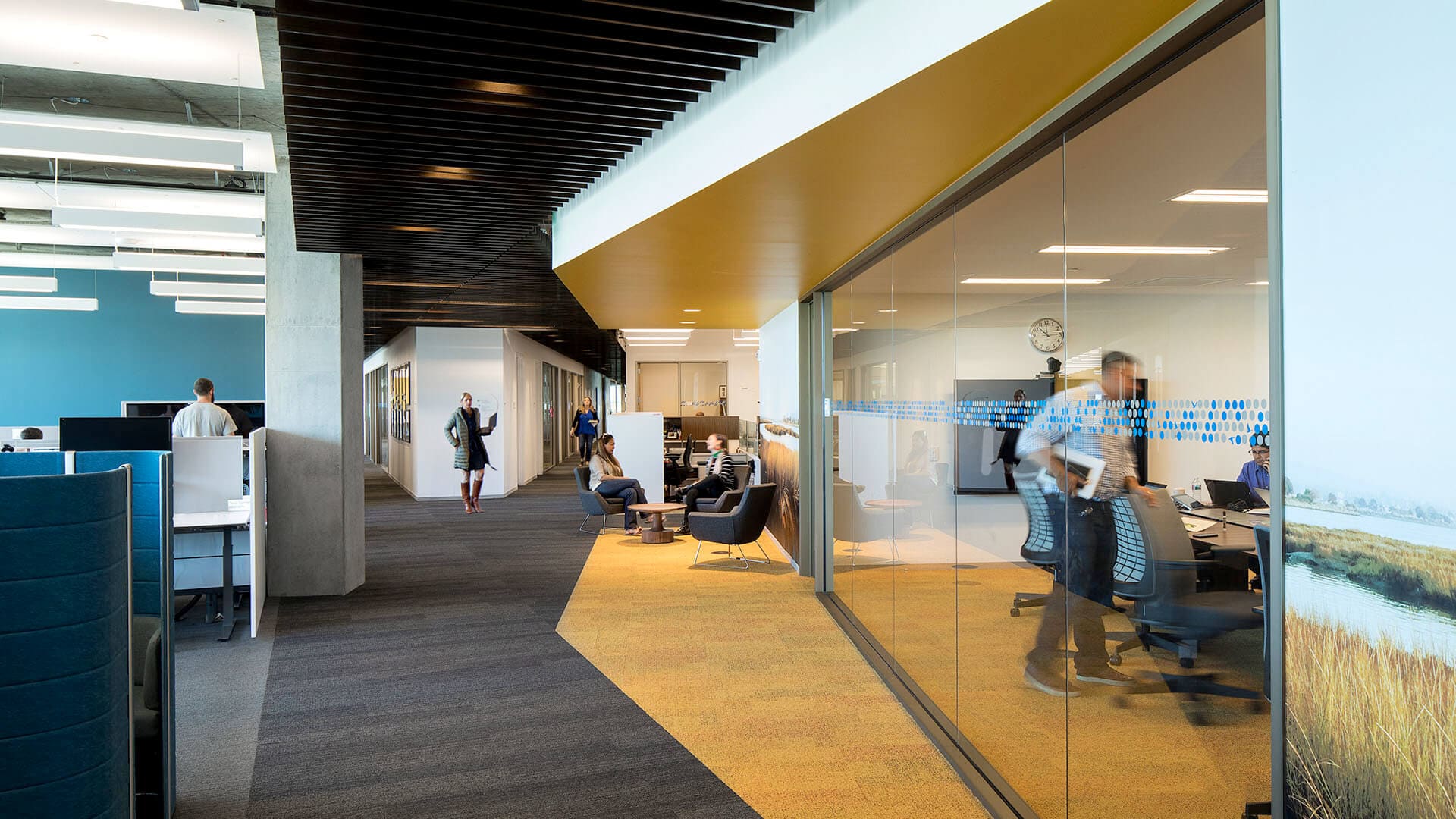 Intuit employees working in the office 