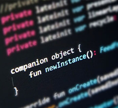 Code on screen