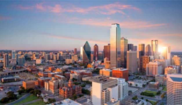 Cityscape view of Dallas, Texas