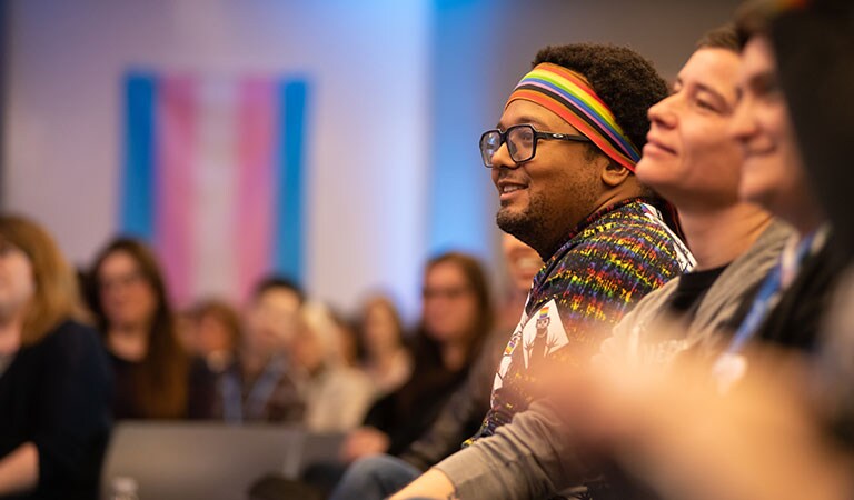 Intuit employee celebrating diversity Intuit employee celebrating diversity