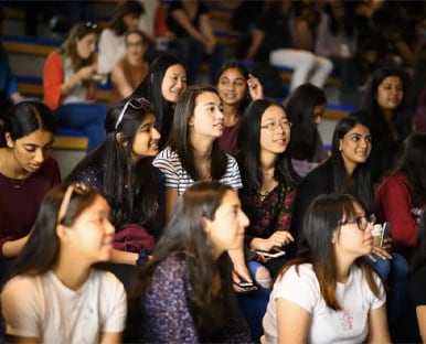 Employees attending a conference