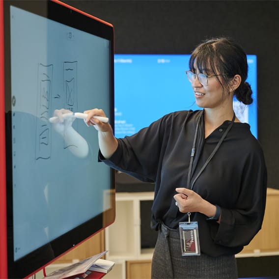 Female engineer white boarding ideas