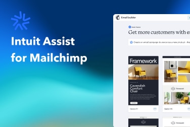 A product screen of Intuit Assist for Mailchimp