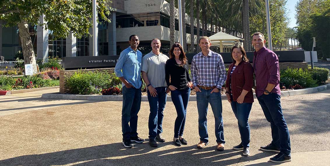 Veterans posing on the San Diego Campus