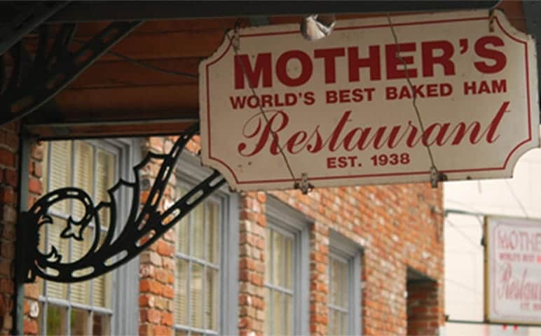 Mother's restaurant sign.