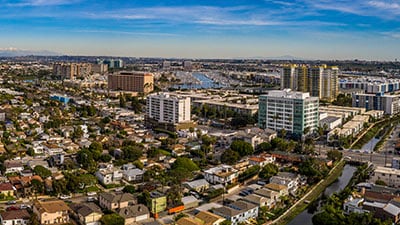 Overview photograph of a Los Angeles city