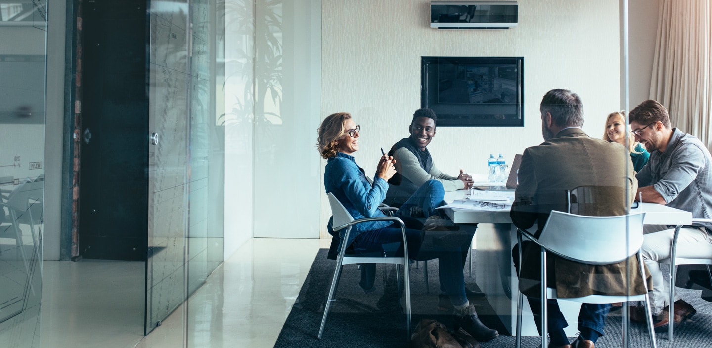 Team meeting in an office