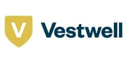A yellow sign that says "Vestwell" on it.