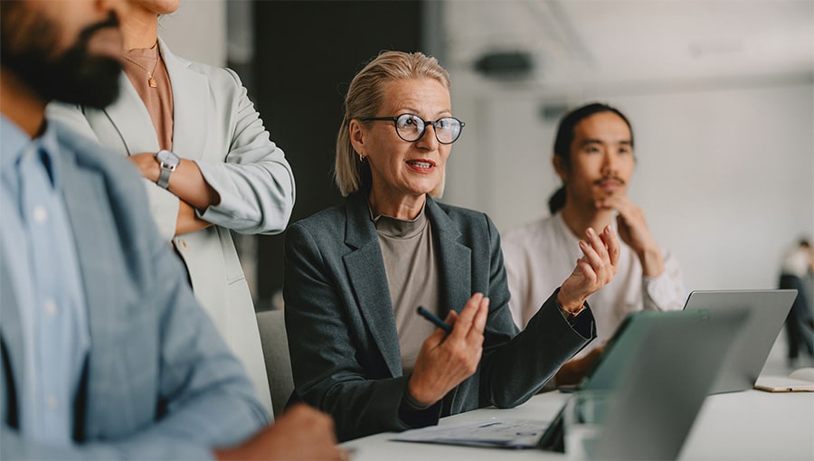 A chief financial officer discussing business process improvements.